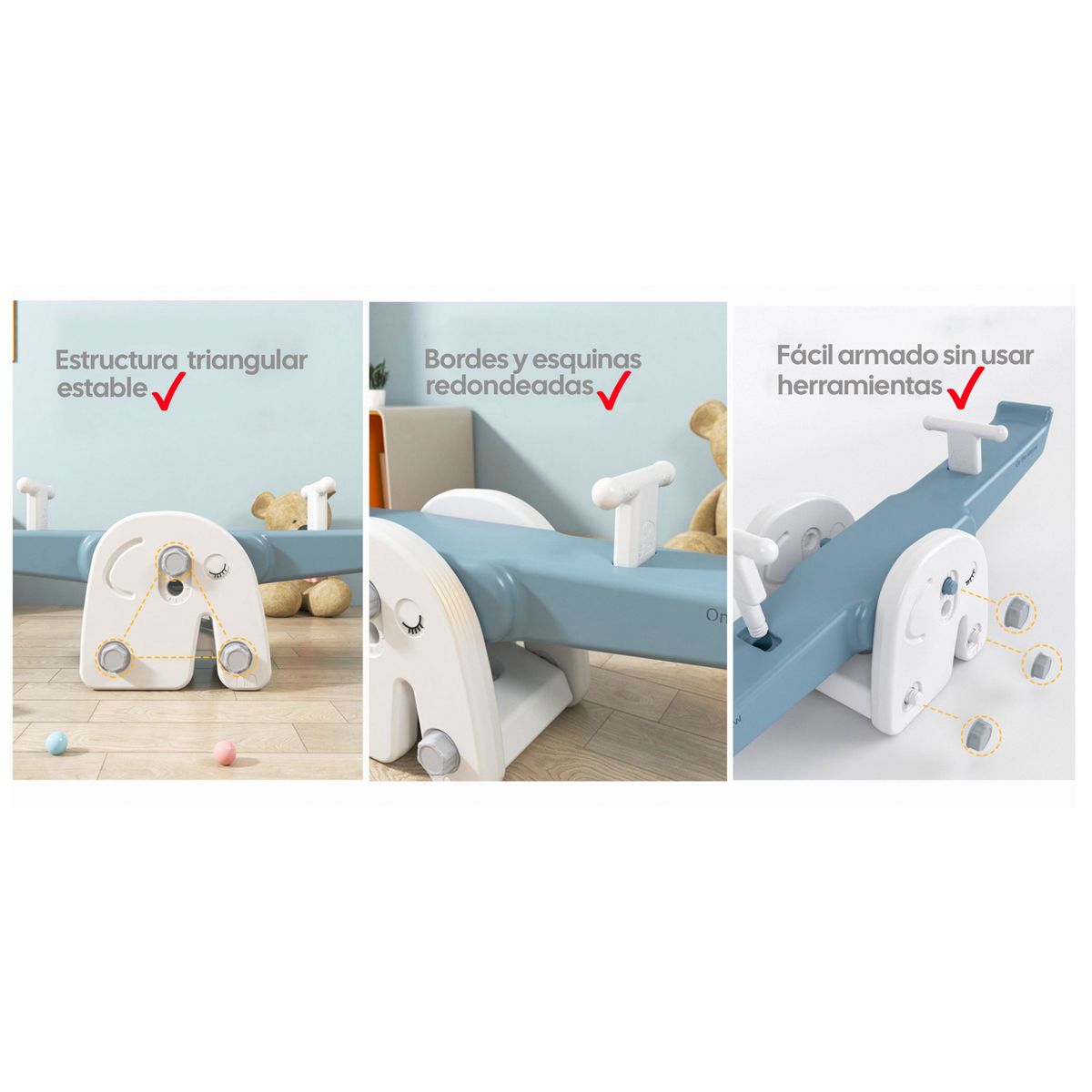 KIDS COOL - Balancín Infantil Elefante Kidscool Neutro Off White