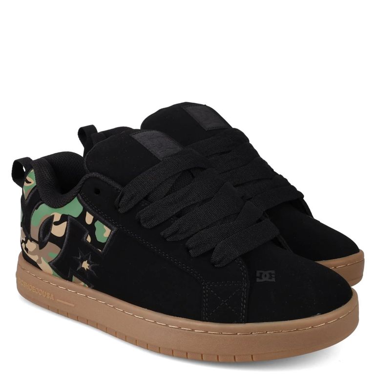 Court Graffik Zapatilla Urbana Mujer Cuero Negro