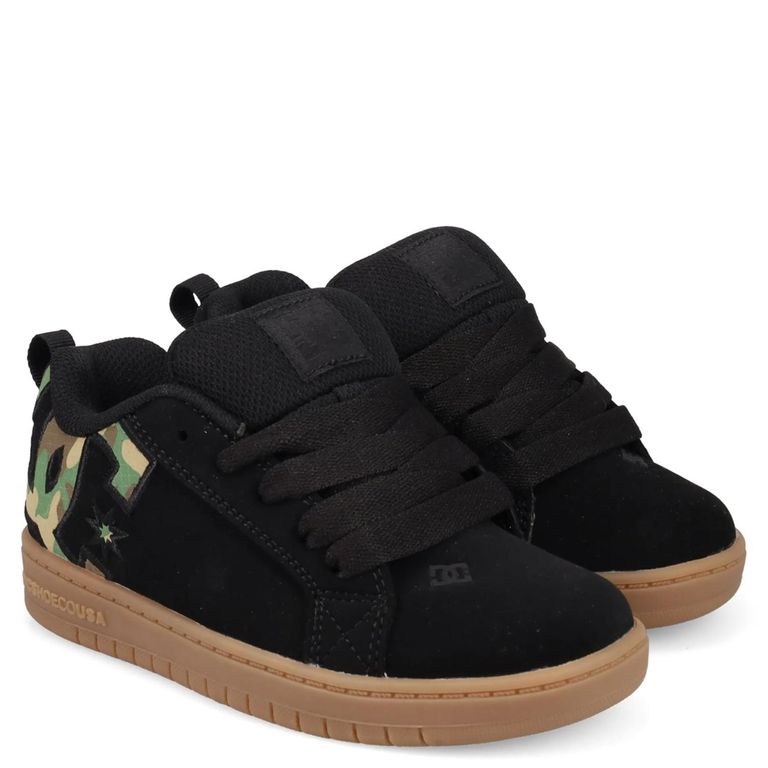 Court Graffik Zapatilla Urbana Niño Cuero Negro (33 A 39)