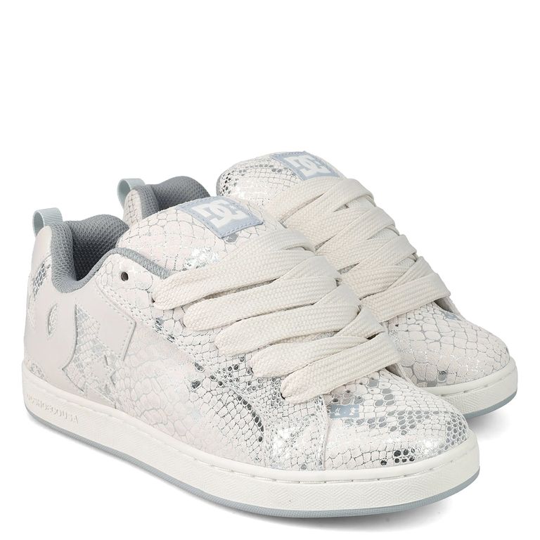 Court Graffik Zapatilla Urbana Mujer Cuero Plateado