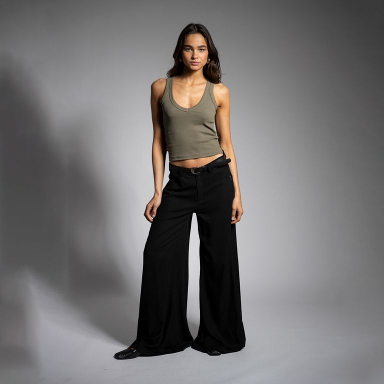 Polera Maru V Verde Militar Mujer