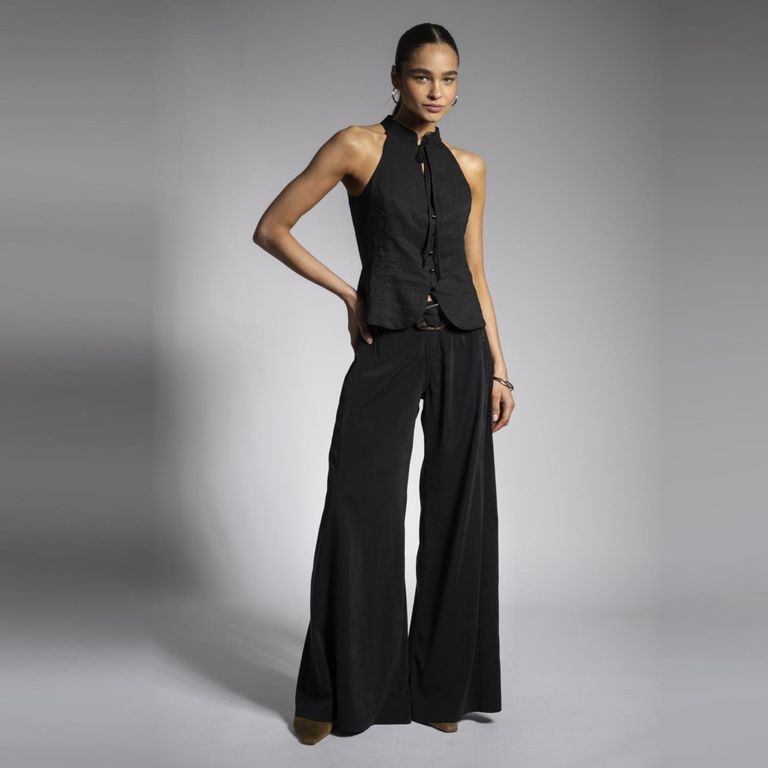Pantalón Mali Wide Leg Tiro Medio Mujer