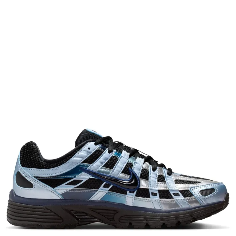 P-6000 Zapatilla Urbana Mujer Cuero Negro