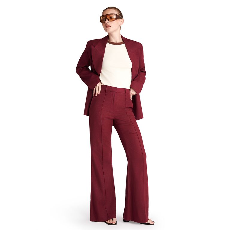 Pantalón Lino Mujer Tiro Medio