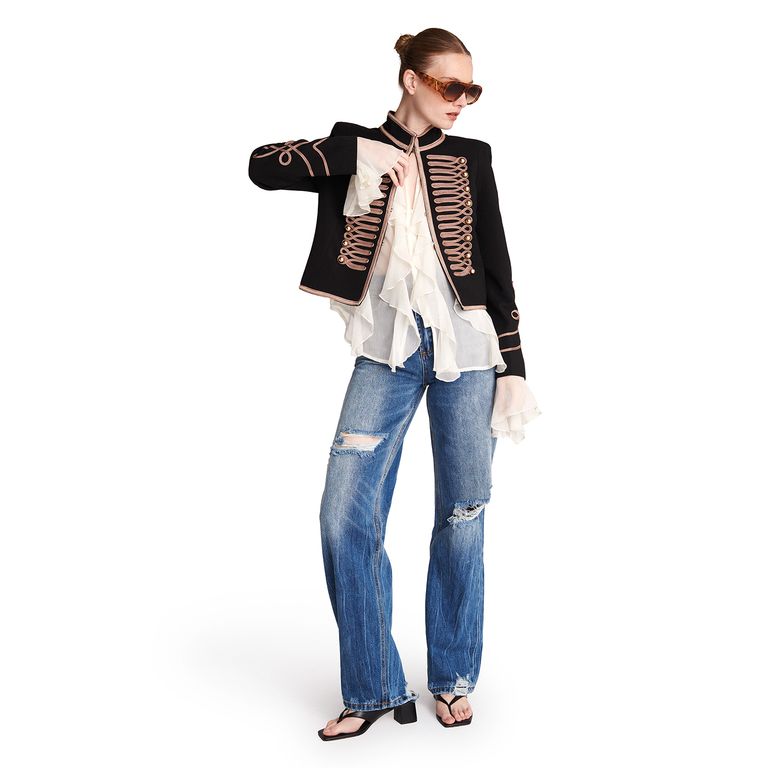 Blusa Tul Vuelos Mujer