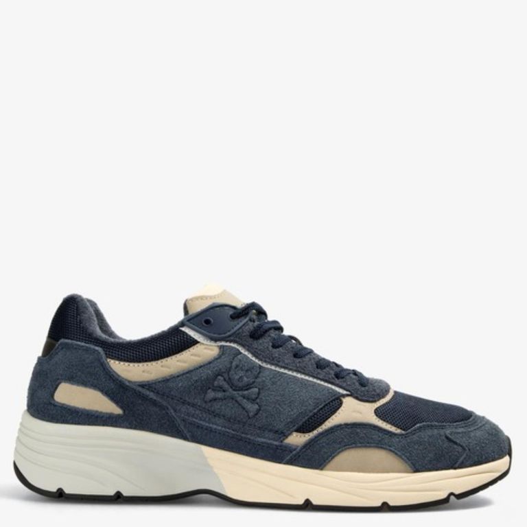 Nujames Shadow Zapatilla Urbana Hombre Cuero Azul