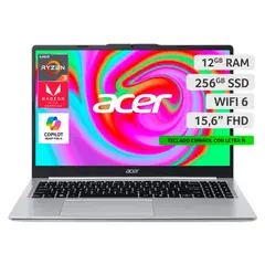 ACER - Notebook AMD Ryzen 3, 12GB RAM, 256GB SSD, Pantalla 16"