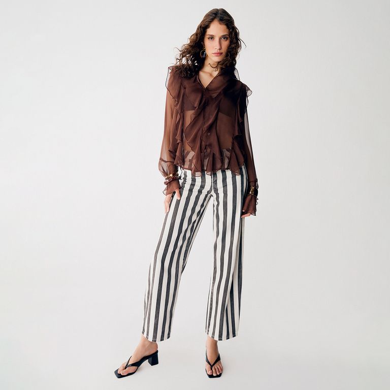 Pantalón Straight Rayas Mujer