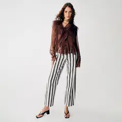 SAINTMALE - Pantalón Straight Rayas Mujer