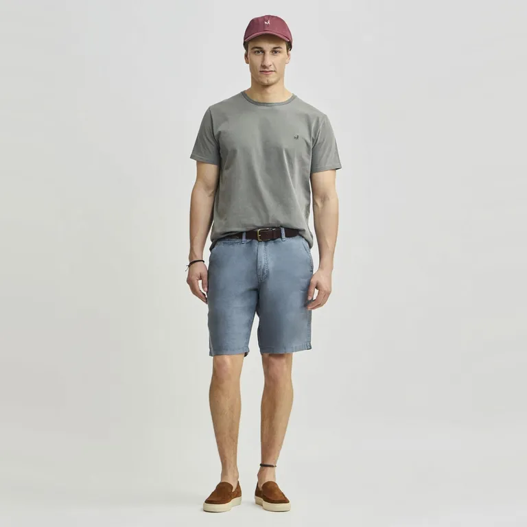 Short Dorset Vintage Sin Pinzas Lino Hombre