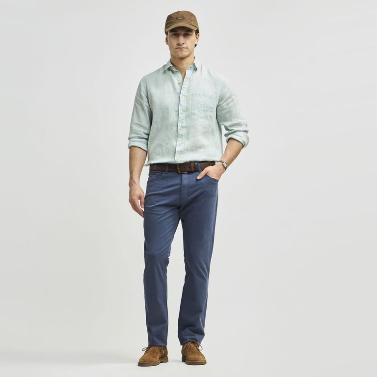 Pantalón 5 Bolsillos Calce Slim Twill Comfort Vintage Hombre