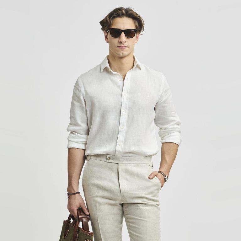 Camisa Sport Crosby Lino Manga Larga Hombre