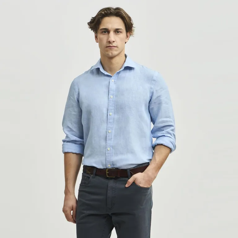 Camisa Sport Crosby Lino Manga Larga Hombre