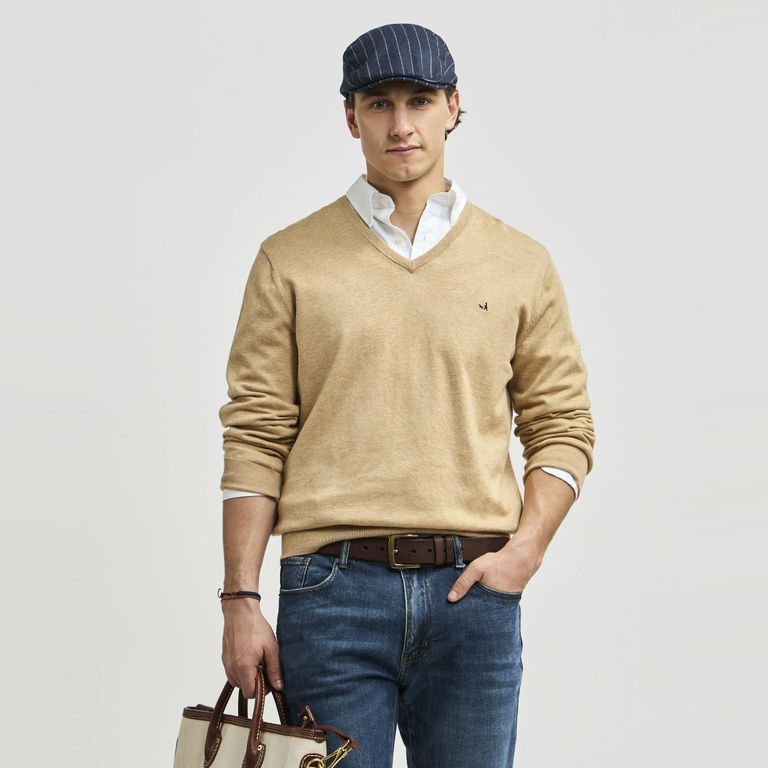 Sweater Cuello V Hombre