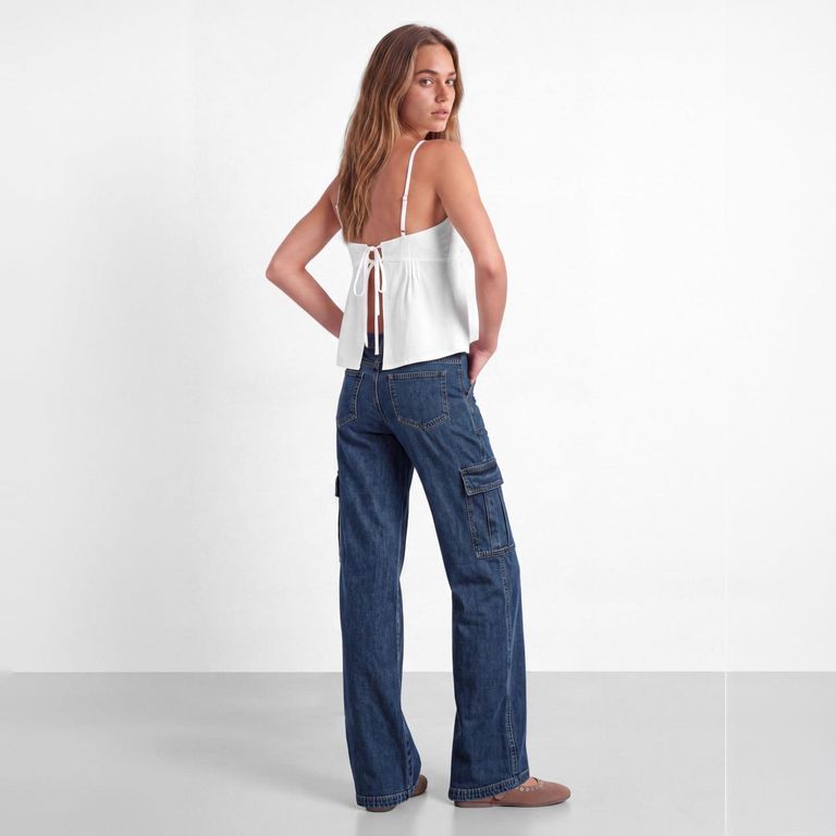 Top Escote Plisado Mujer