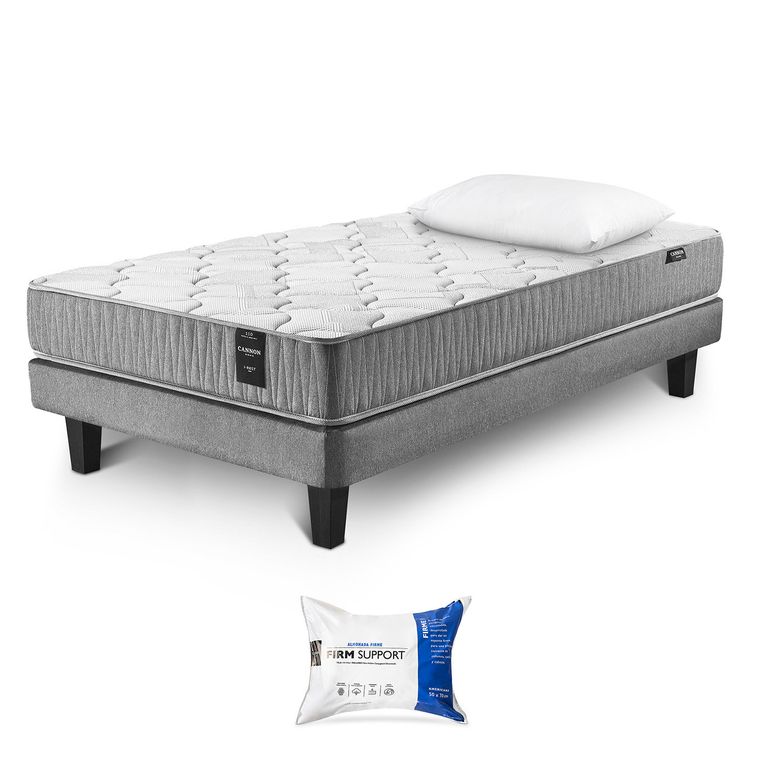 Cama Box Spring I-Rest 1.5 Plazas x 2.00 mt + Almohada Firm Support +