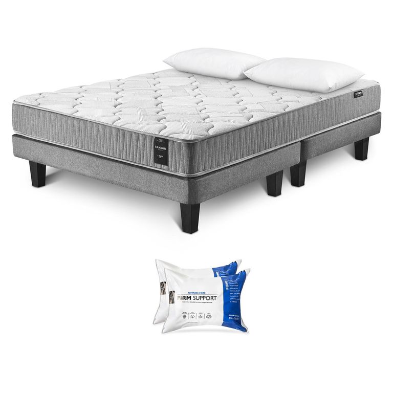 Cama Box Spring I-Rest 2 Plazas x 2.00 mt + Almohada Firm Support +