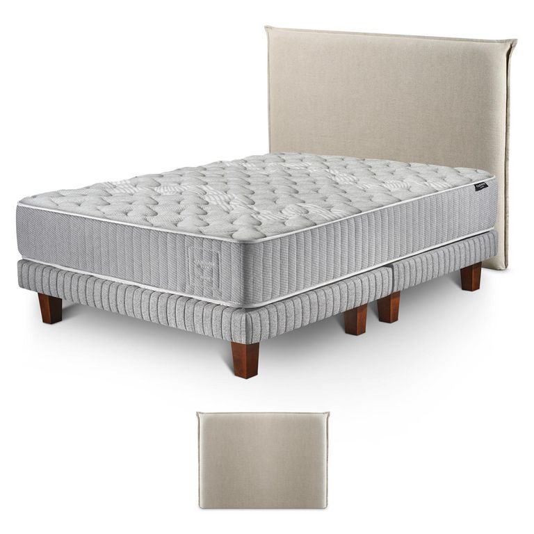 Cama Europea Hybrid Wool 2 Plazas
