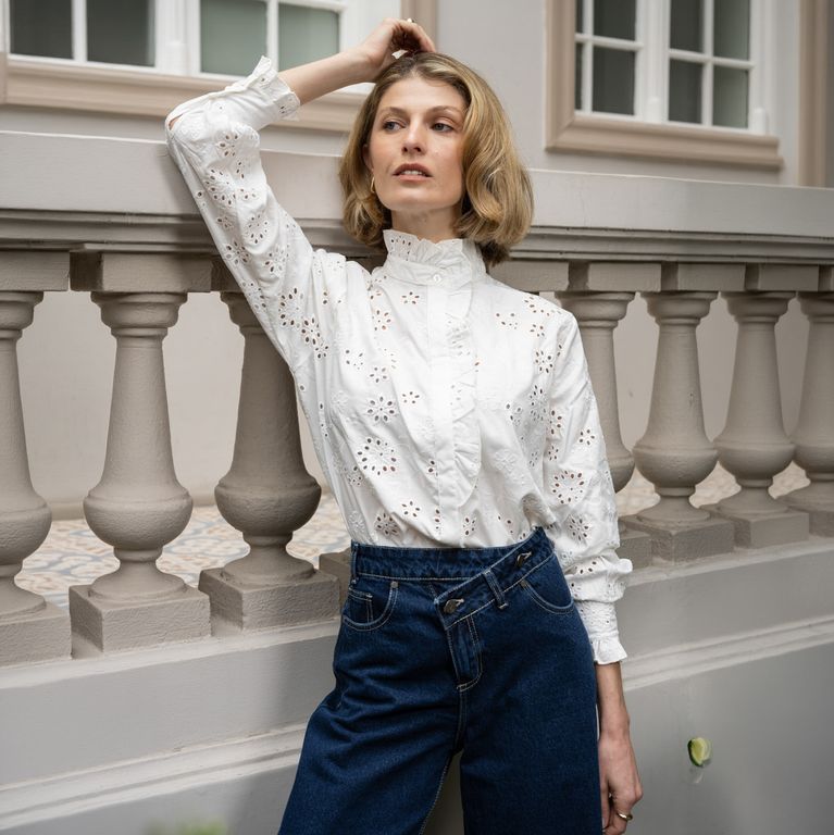 Blusa Vuelos Broderie Luau