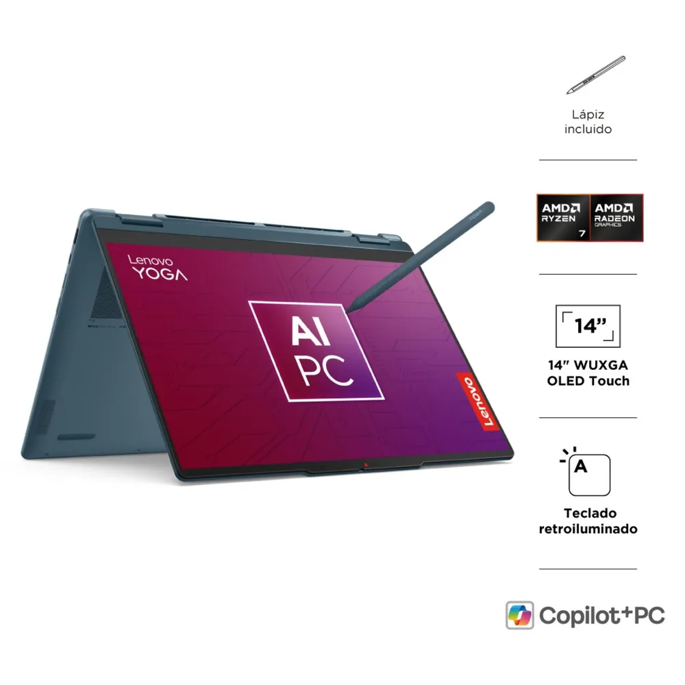 Lenovo Yoga 7 2-in-1 Ryzen AI 7 32GB 1TB 14" OLED, foto 2