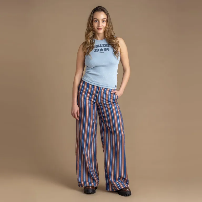 Pantalón Wide Leg Tiro Medio Mujer