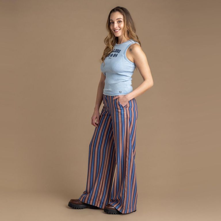 Pantalón Wide Leg Tiro Medio Mujer