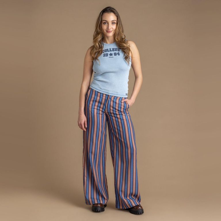 Pantalón Wide Leg Tiro Medio Mujer