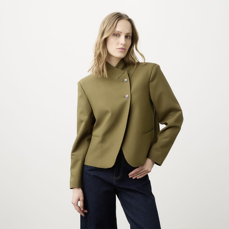 Blazer Cropped Mujer
