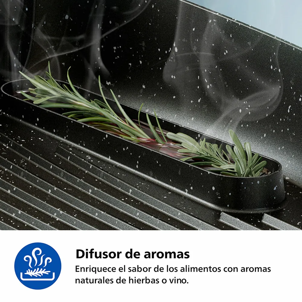 Philips Parrilla Eléctrica con Ahumador 2400W Negro, foto 6