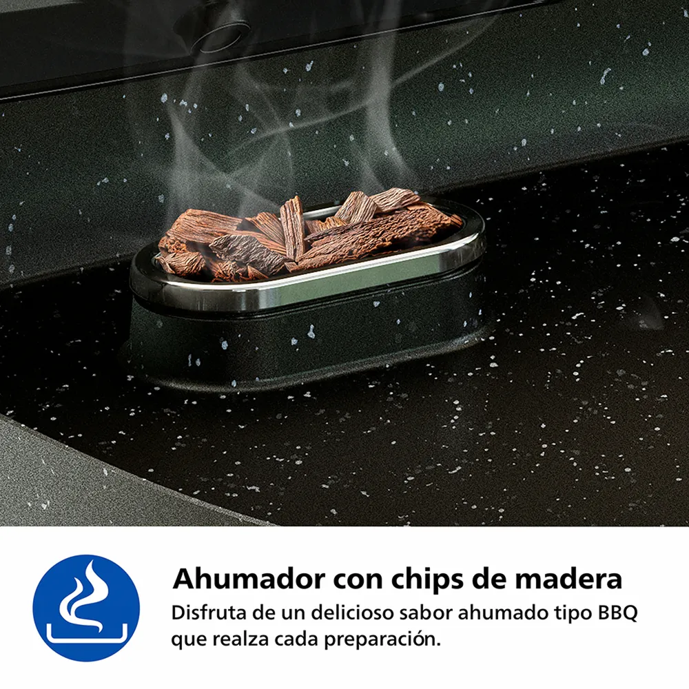 Philips Parrilla Eléctrica con Ahumador 2400W Negro, foto 7