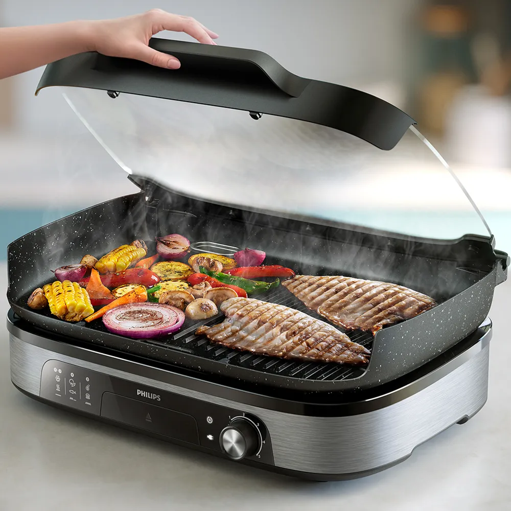 Philips Parrilla Eléctrica con Ahumador 2400W Negro, foto 9