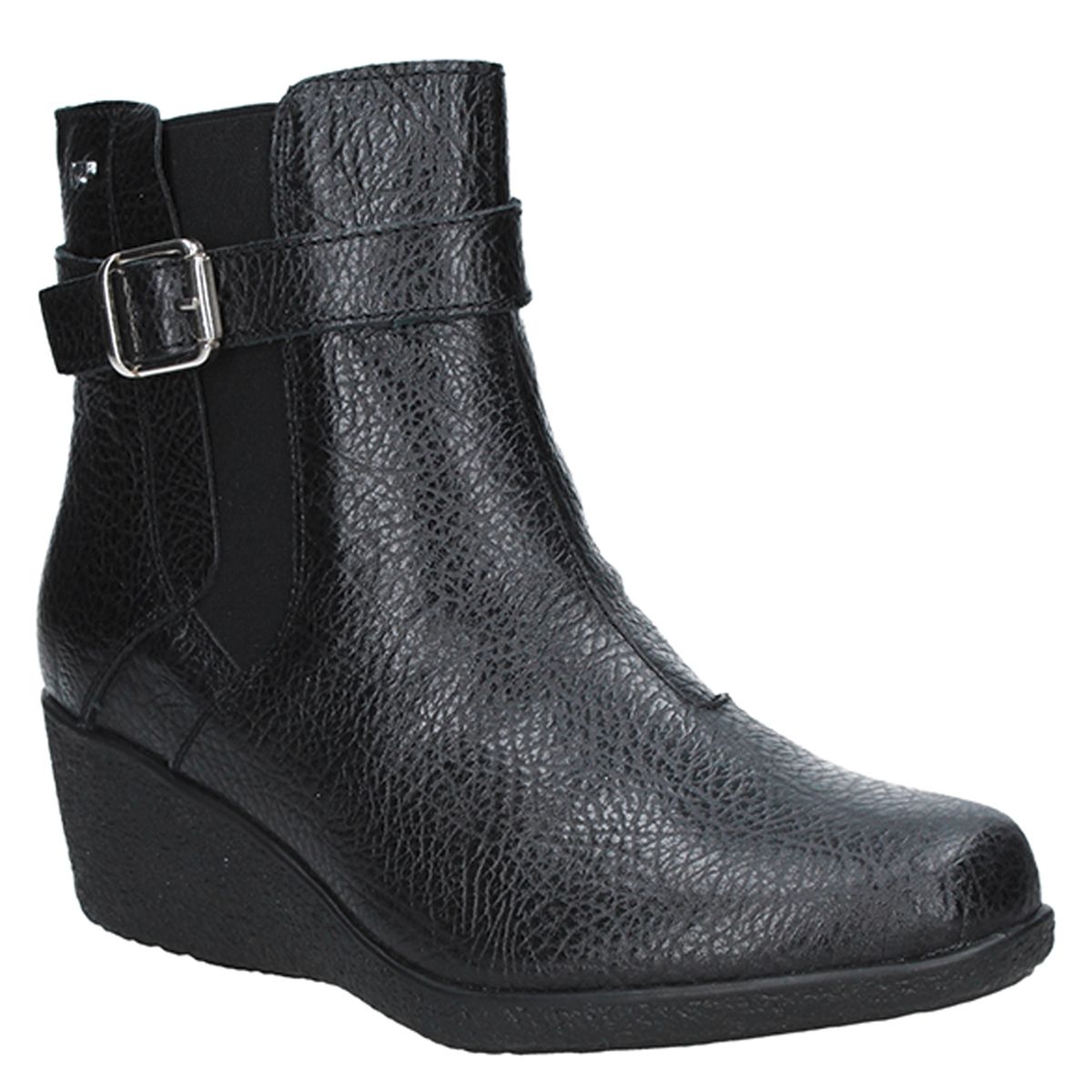 16 HRS - Botín Mujer Cuero Negro