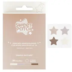 SWEET SKINCARE - Parche Hidrocoloide Antiacne Estrellitas 4 Tonos Neutro