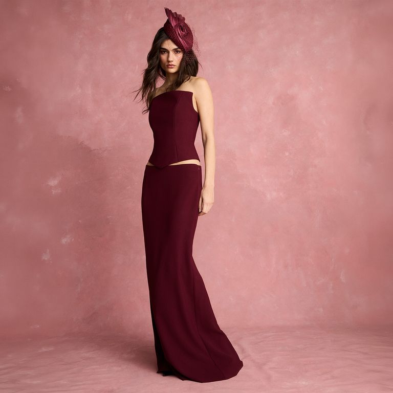 Falda Larga Mujer Cranberry Chic x
