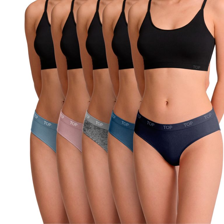 Pack De 5 Calzones Culotte Algodón Mujer