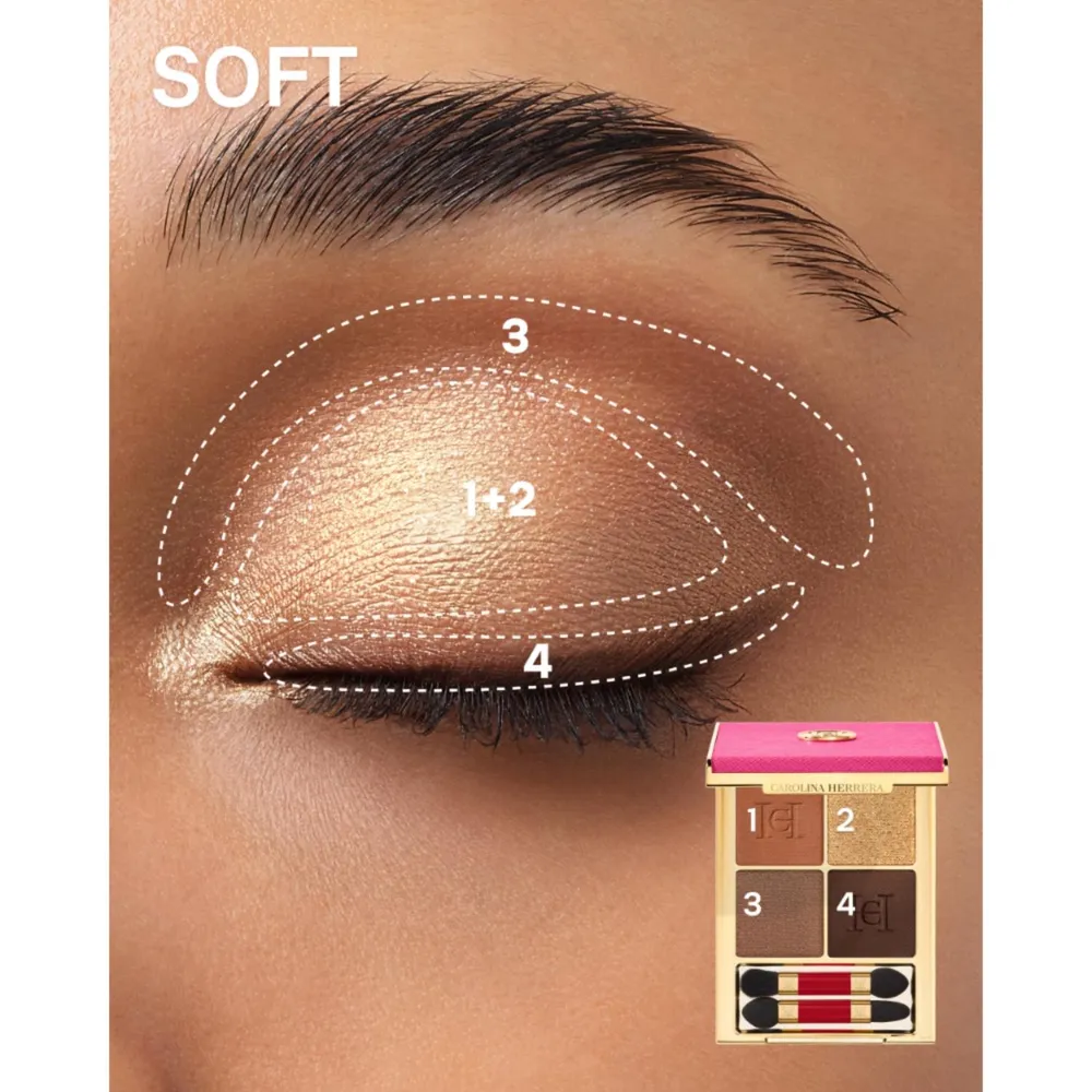 Carolina Herrera Eyeconica Quad Palette 01 Bold In Gold, foto 7