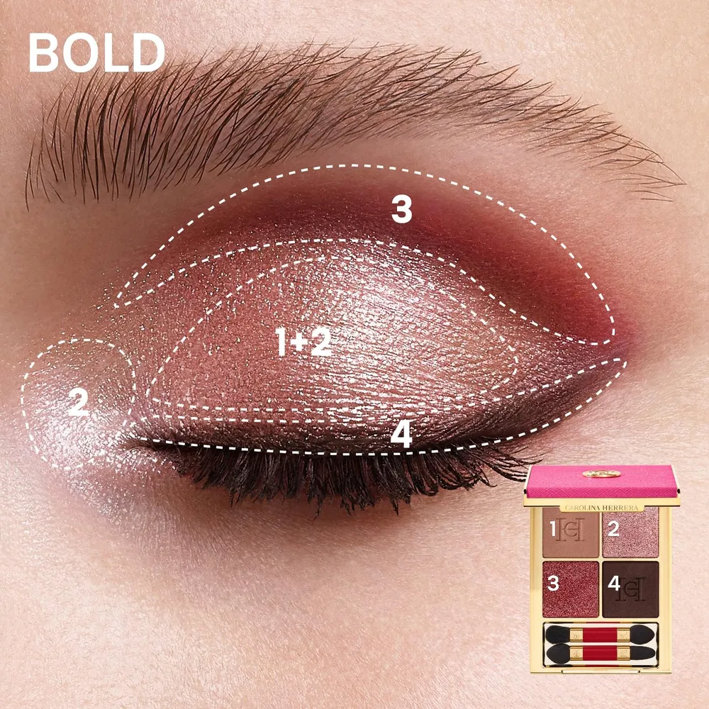Carolina Herrera Eyeconica Quad Palette 02 Red Affair, foto 7