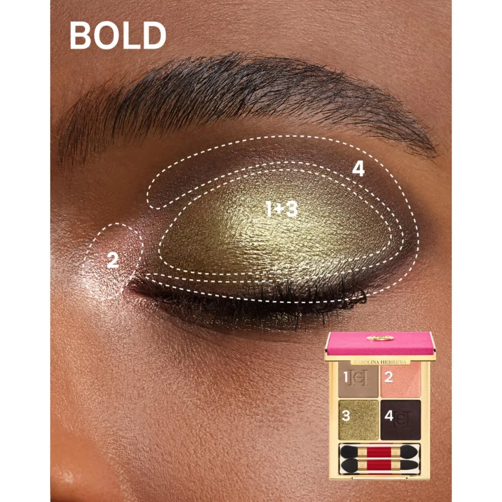 Carolina Herrera Eyeconica Quad Palette 03 Dare Me Green, foto 7