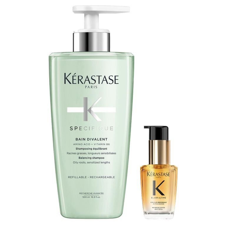 Set Shampoo Bain Divalent 500 ml + Aceite Elixir Ultime 30 ml