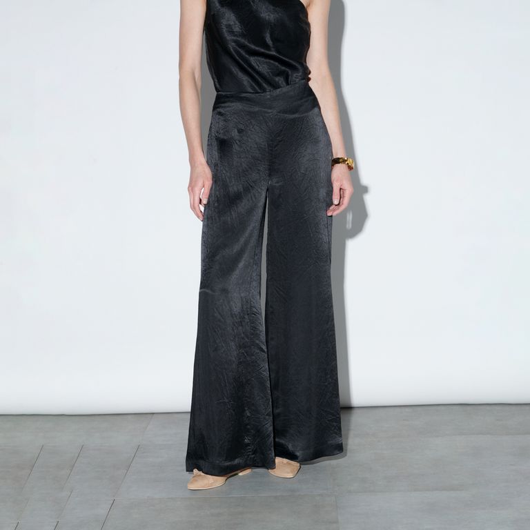 Pantalón Wide Leg Mujer Tiro Alto Mujer