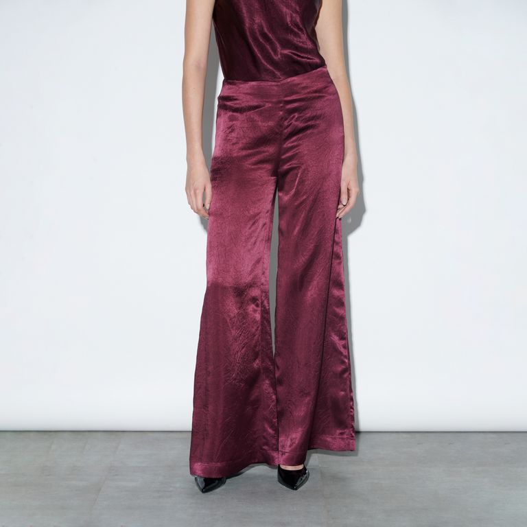 Pantalón Wide Leg Mujer Tiro Alto Mujer