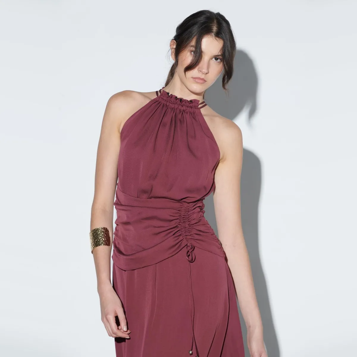 SINGOLARE - Vestido Halter Largo Mujer Singolare