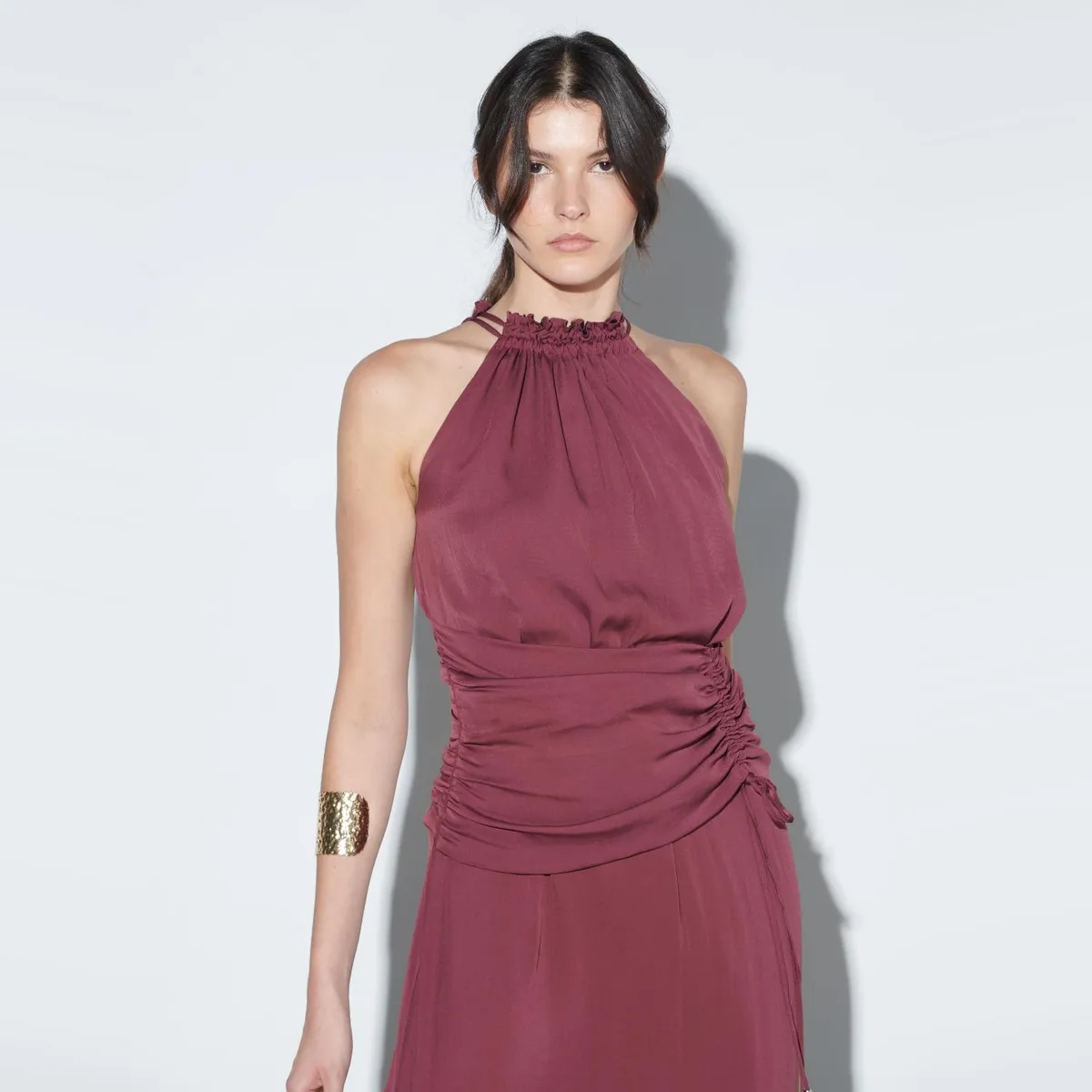 SINGOLARE - Vestido Halter Largo Mujer Singolare