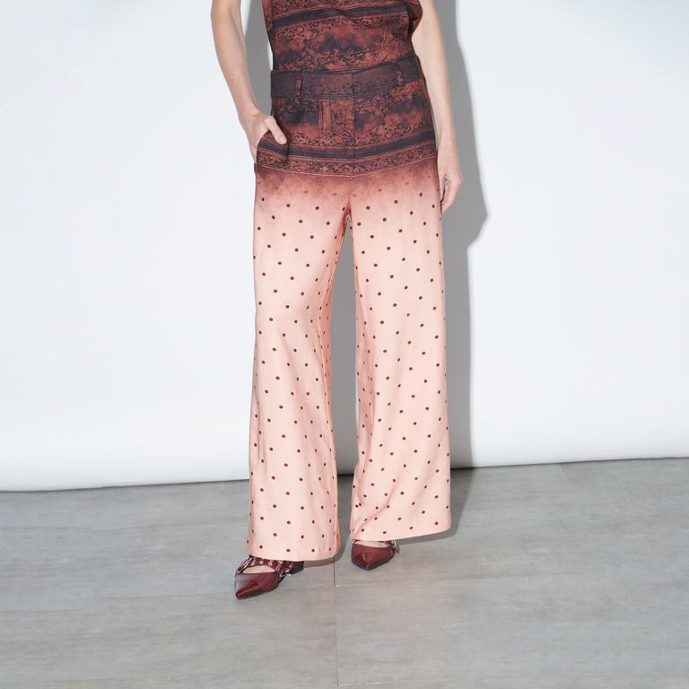 Pantalón Puntos Mujer Tiro Alto Mujer