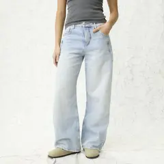 AMERICANINO - Jeans Baggy Tiro Medio Mujer