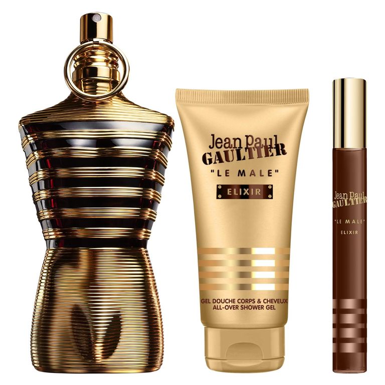 Perfume Hombre Estuche Le Male Elixir Parfum 125 ml + All-Over Gel de Baño 75 ml + Parfum 10 ml