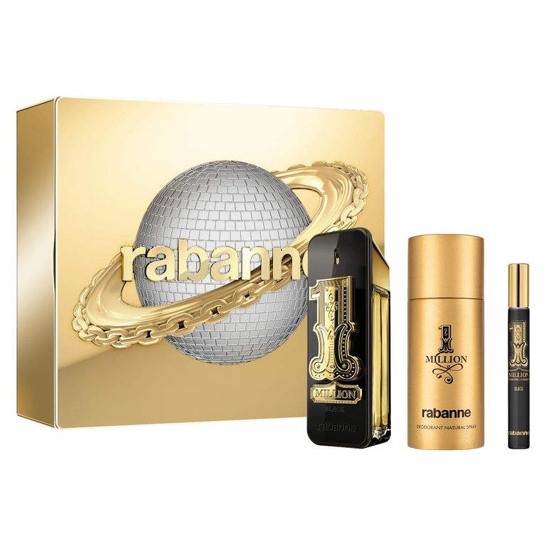 Perfume Hombre Estuche 1 Million Black Eau de Parfum 100 ml + Spritzer 10 ml + Desodorante 150 ml