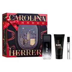 CAROLINA HERRERA - Perfume Hombre Estuche 212 VIP Black Eau de Parfum 100 ml + Gel de Baño 100 ml + Eau de Parfum 10 ml