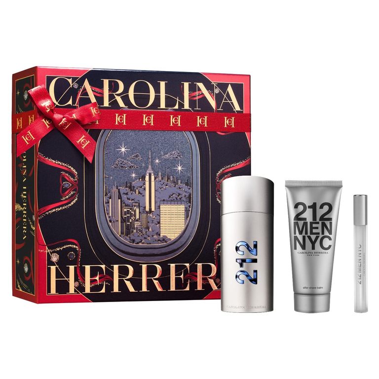Perfume Hombre Estuche 212 Men NYC Eau de Toilette 100 ml + Balsamo After Shave 100 ml + Eau de Toilette 10 ml