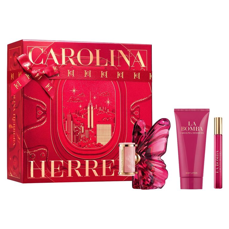 Perfume Mujer Estuche La Bomba Eau de Parfum 80 ml + Loción Corporal 100 ml + Eau de Parfum 10 ml
